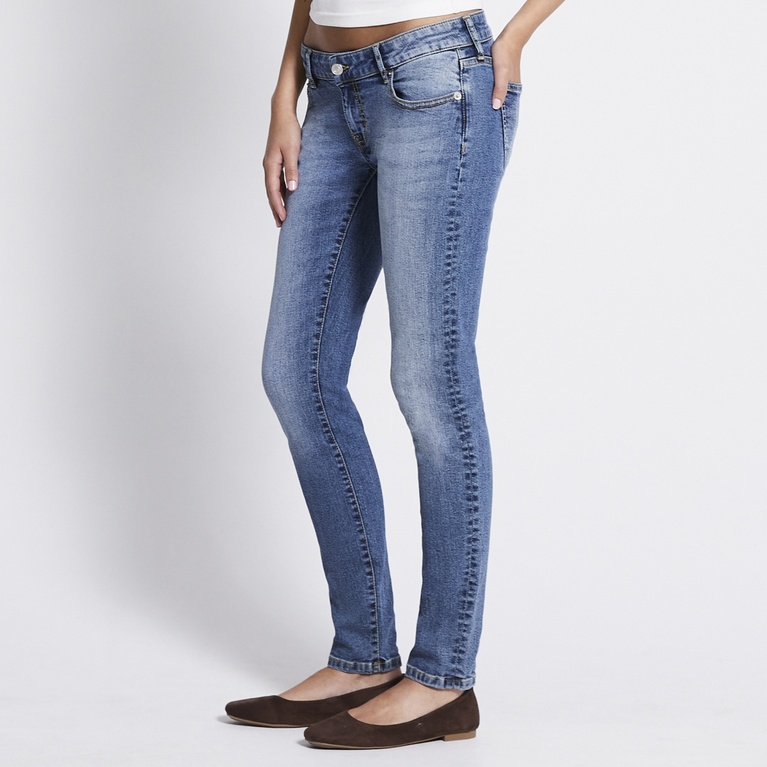 Low waist skinny jeans "Skinny Low" Blue Used